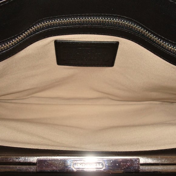 Coach Pinnacle Leather Leighton Frame Carry All 🤩 STUNNING 🤩 SOPHISTICATED 💖 - Picture 8 of 12